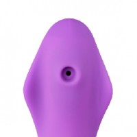  Couples Vibrator with Sucking Function 8-Speed Remote Control, PURPLE